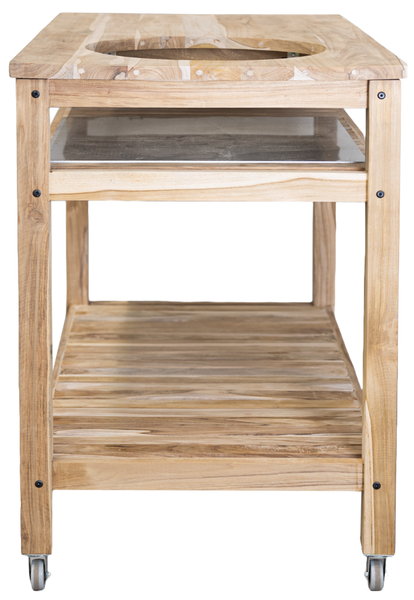 BASTE barbecue tafel voor 13, 15 en 16 inch kamado's - Teakhout