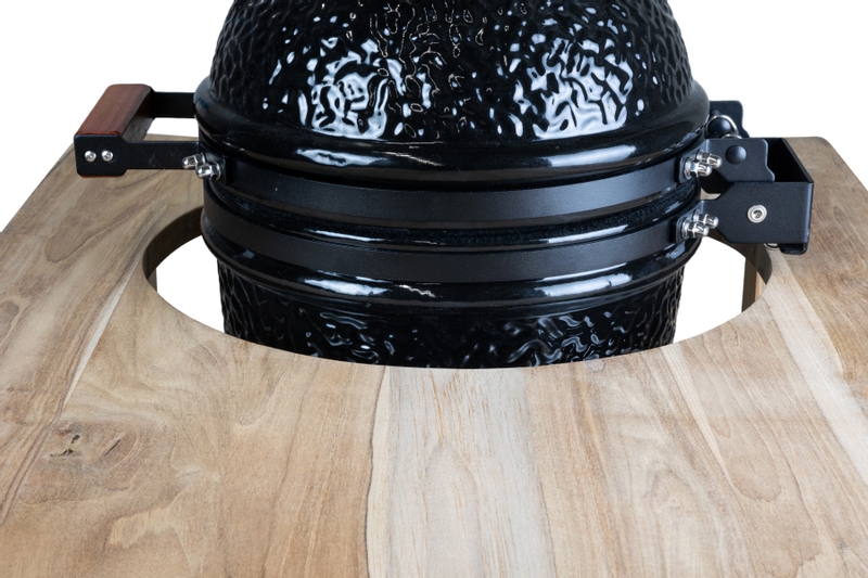 BASTE bbq tafel voor 13, 15 en 16 inch kamado's - Teakhout

