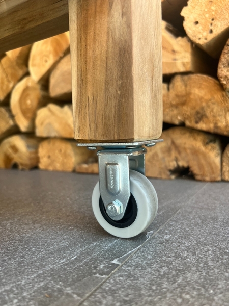 BASTE barbecue tafel voor 13, 15 en 16 inch kamado's - Teakhout