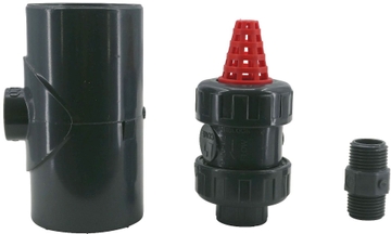 Set voor ventilatieklep en PVC leidingen - 50 mm