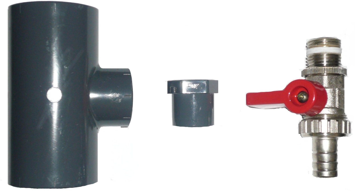 Set voor aftapkraan en PVC leidingen - 50 mm