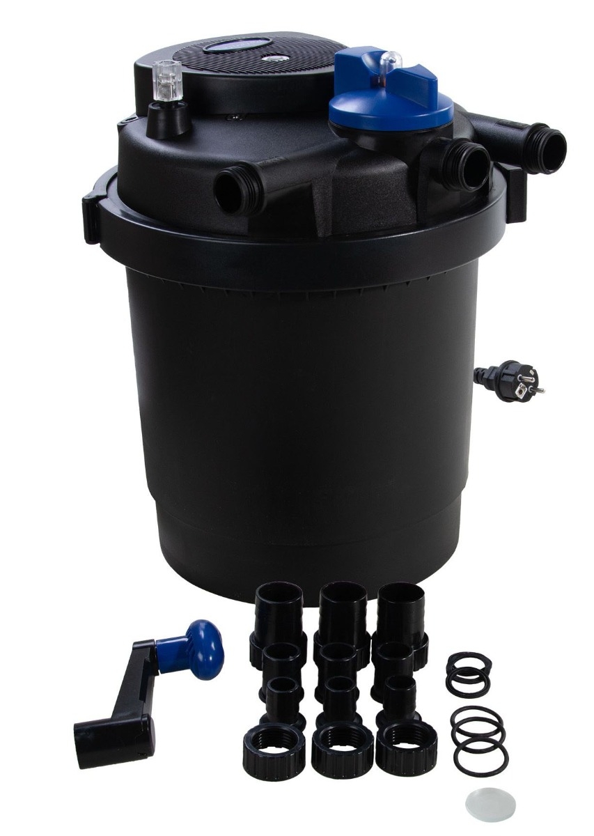 Aquaforte GPF-2500 drukfilter apparaat met stekker en accessoires