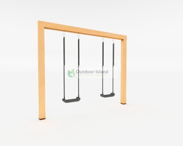 Outdoor Island Excellent houten schommel Jane - 300 cm - Antraciet