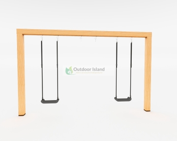 Outdoor Island Excellent houten schommel Jane - 400 cm - Antraciet