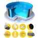 Ibiza metalen zwembad Ø460 x 150cm (incl. uitsparingen voor skimmer/inspuiter) - Basis pakket