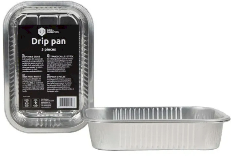 Grill Fanatics aluminum vetopvangbak klein - 6 stuks