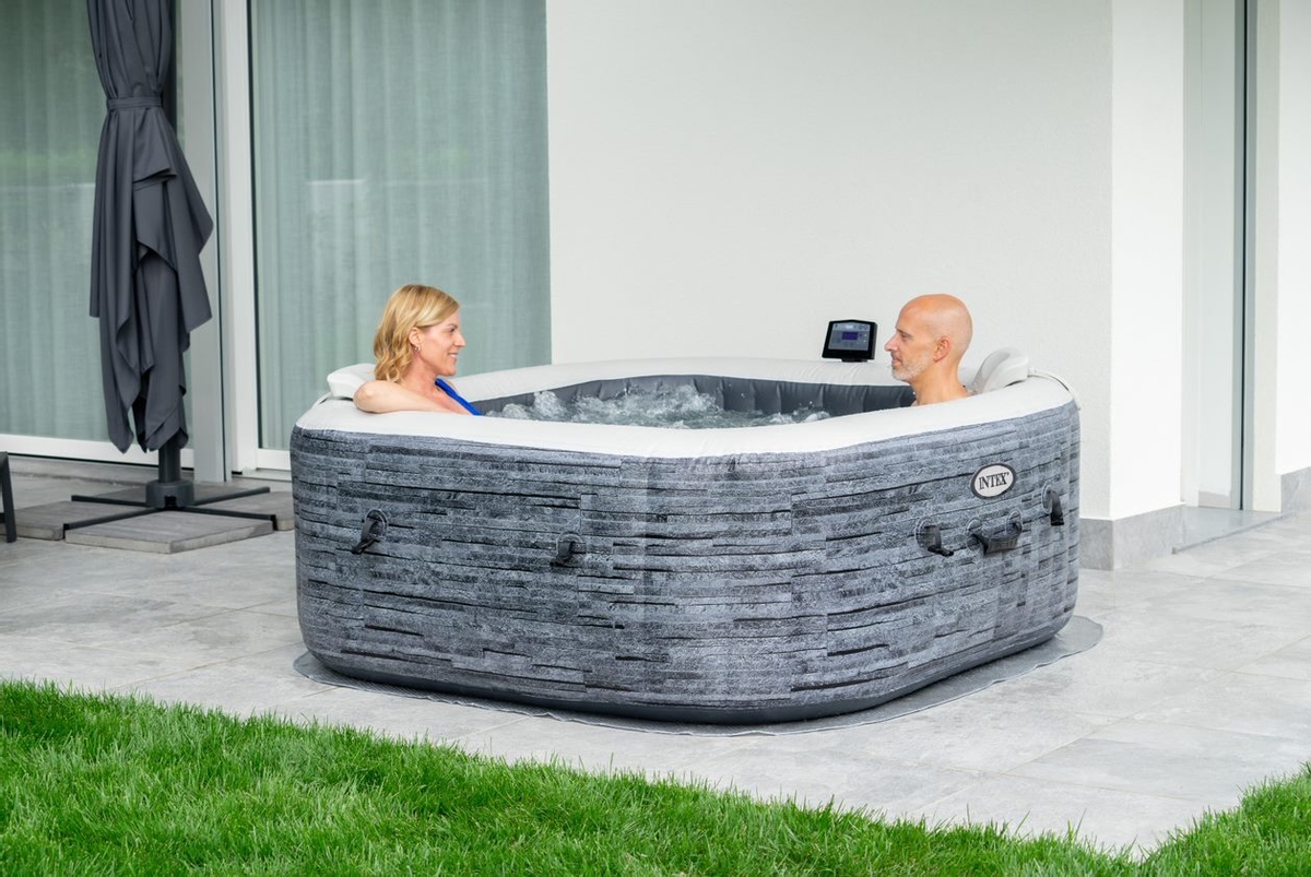 Intex Pure Spa Greystone Deluxe opblaasbare spa - 4 persoons
