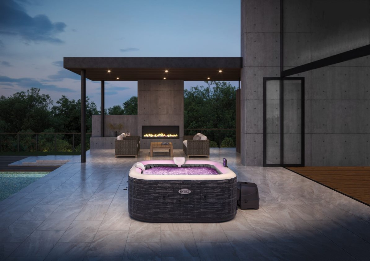 Intex Pure Spa Greystone Deluxe opblaasbare spa - 4 persoons