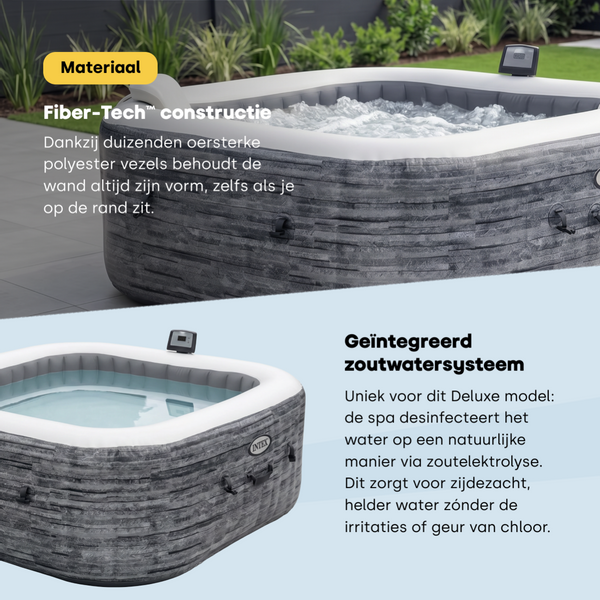 Intex Pure Spa Greystone Deluxe opblaasbare spa - 4 persoons