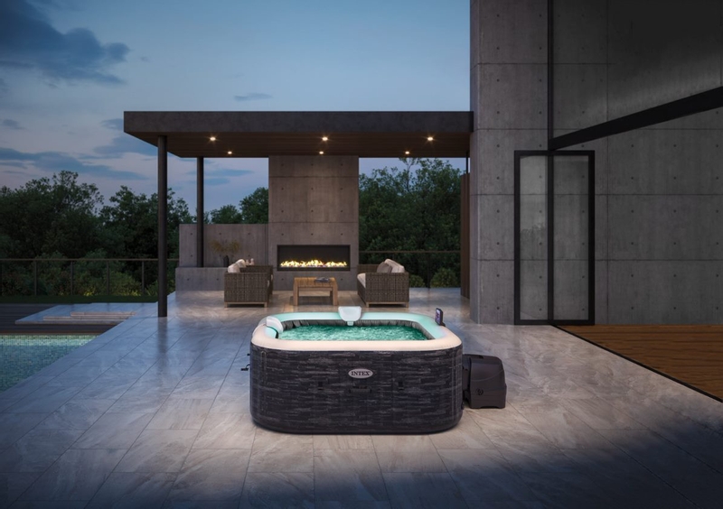 Intex Pure Spa Greystone Deluxe opblaasbare spa - 4 persoons