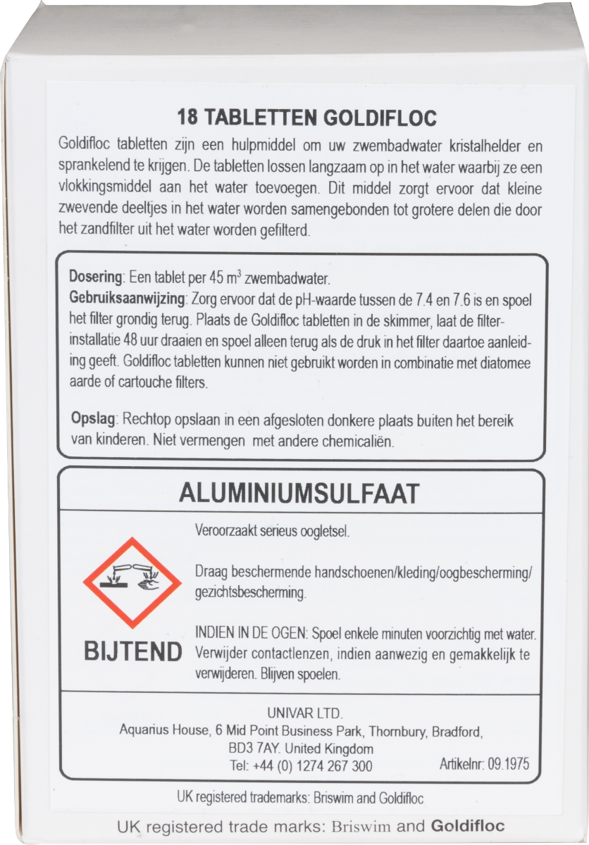 Briswim Goldifloc vlokmiddel - 18 tabletten
