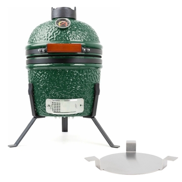 BASTE kamado barbecue 13 inch - Groen - met heat deflector