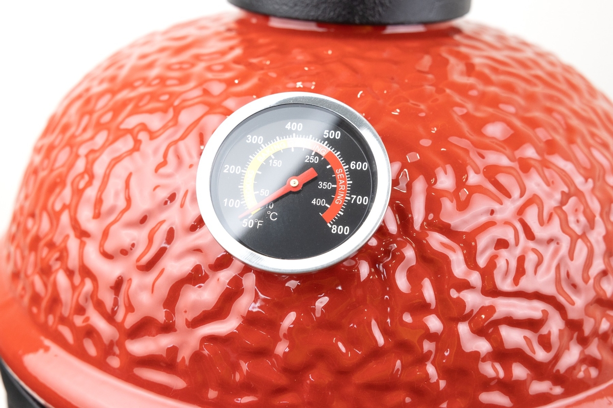 Kamado barbecue 13 inch - Rood - met heat deflector