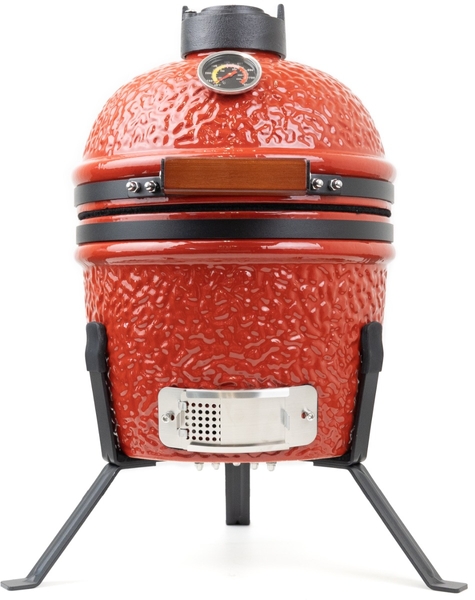 Kamado barbecue 13 inch - Rood - met heat deflector