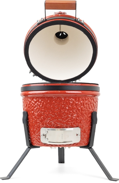 Kamado barbecue 13 inch - Rood - met heat deflector