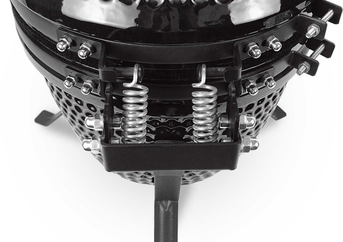 BASTE kamado barbecue 13 inch - Zwart - met heat deflector