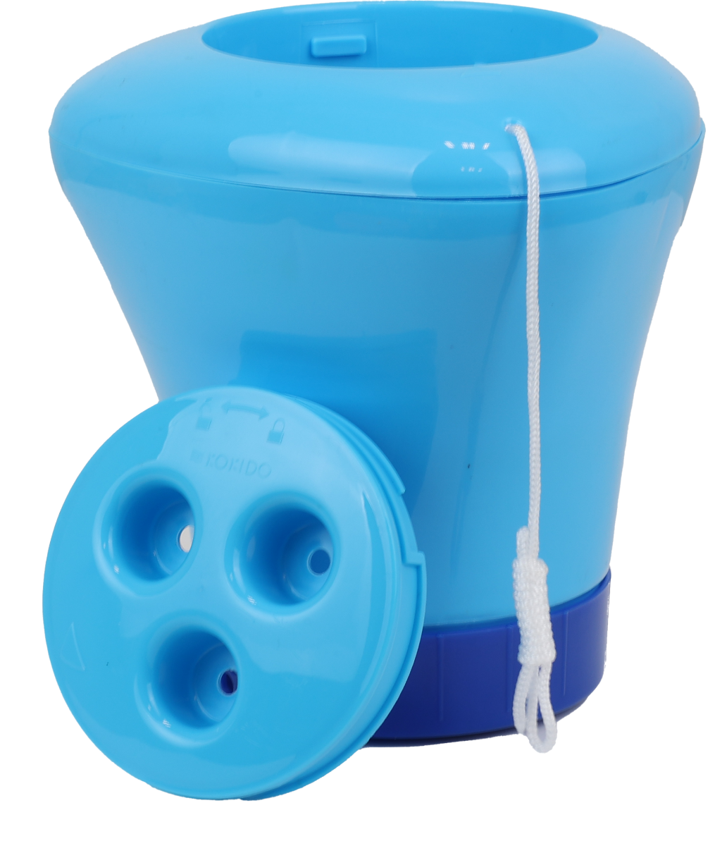 Kokido chloordispenser met thermometer - Blauw