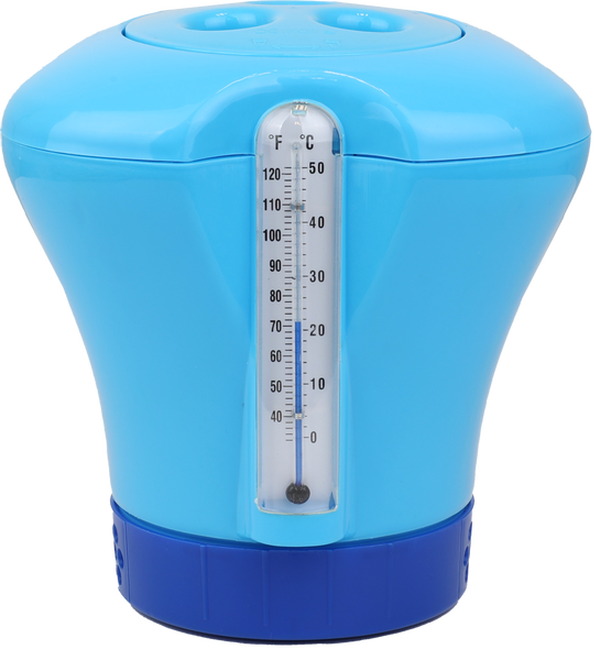 Kokido chloordispenser met thermometer - Blauw
