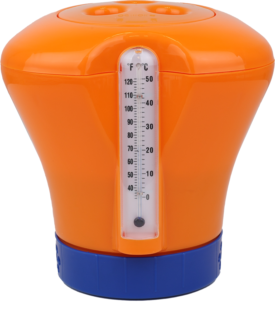 Kokido chloordispenser met thermometer - Oranje

