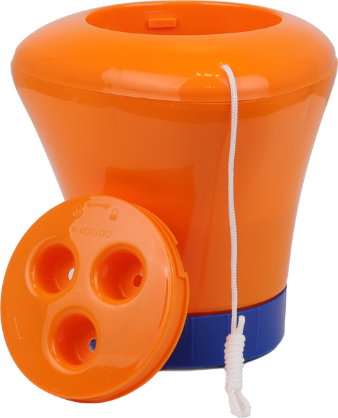 Kokido chloordispenser met thermometer - Oranje