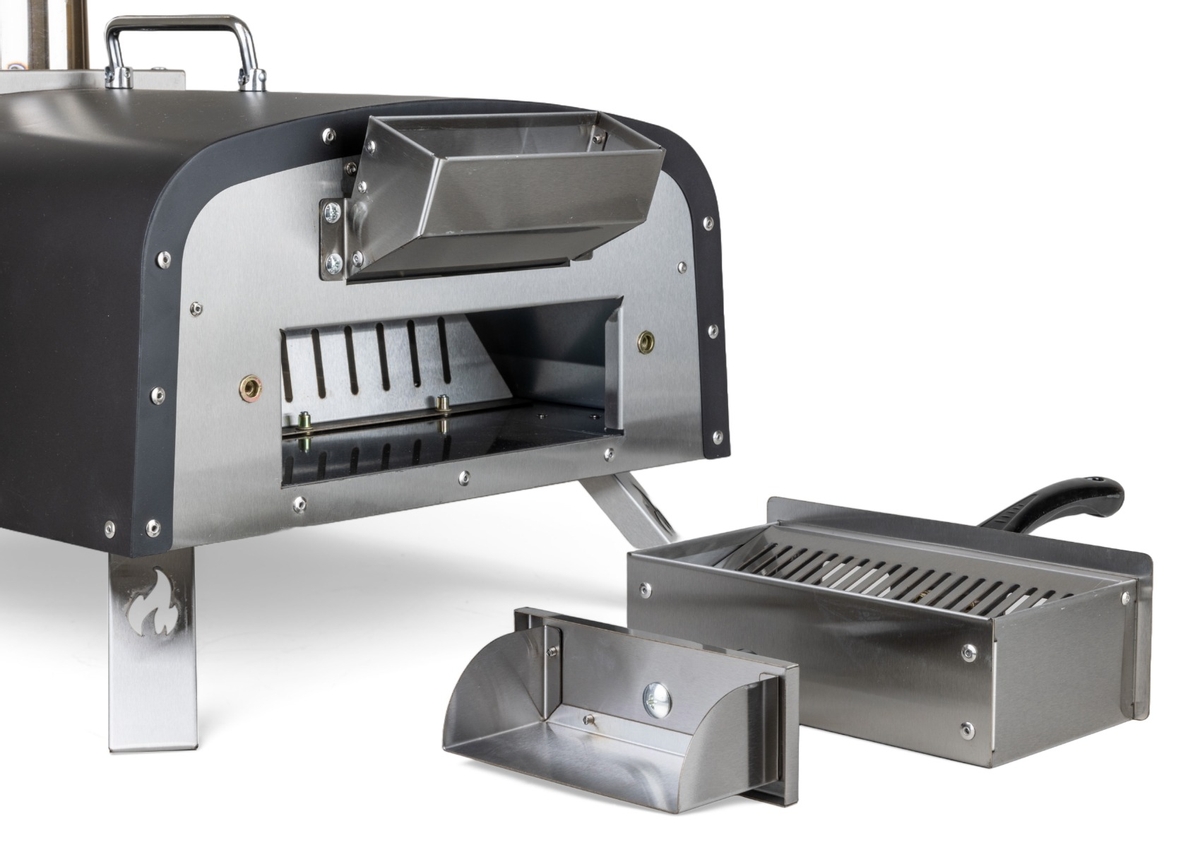 BASTE pizza oven buiten pellets/houtskool/hout - RVS