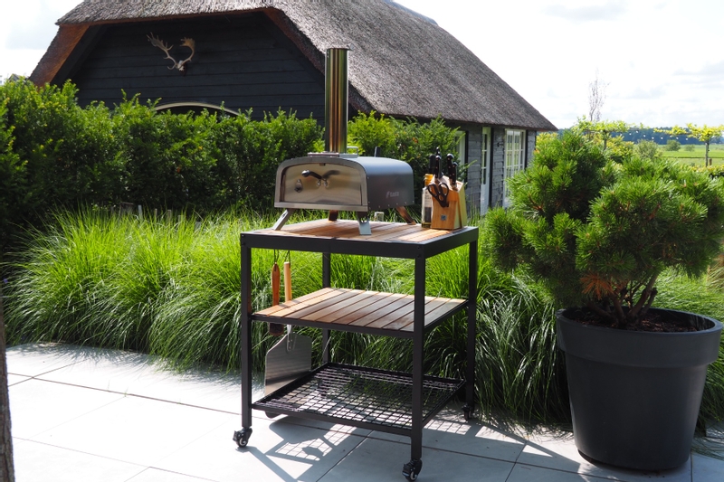 BASTE pizzaoven buiten houtgestookt - RVS