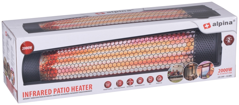 Alpina Infrarood 2000 watt terrasverwarmer