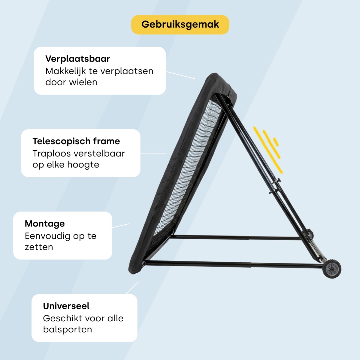 BLITS rebounder verstelbaar - 164 x 164 cm