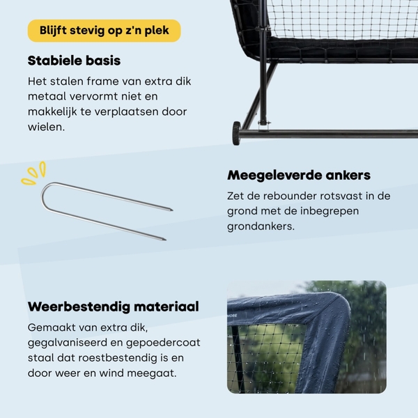BLITS rebounder verstelbaar - 164 x 164 cm