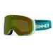 Sinner Olympia skibril - Mat Blauw - Groen/ Gouden lens