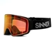 Sinner Snowghost skibril - Mat zwart - Oranje/rode lens