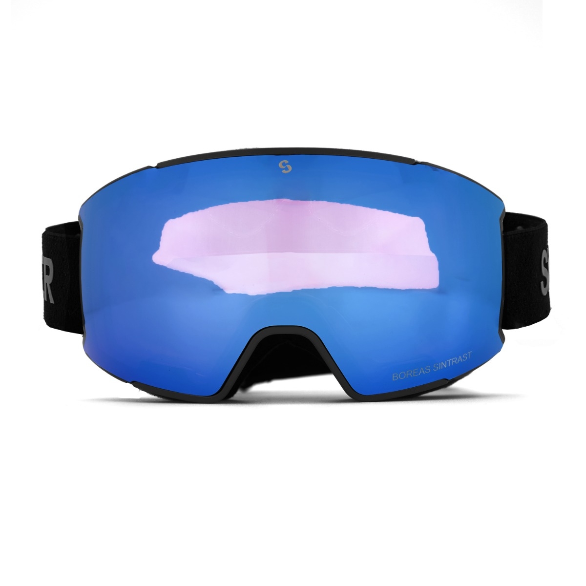 Sinner Boreas skibril - Mat zwart - Blauwe + Oranje lens