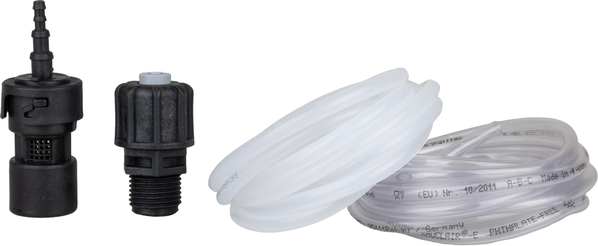 PE zuig- en persslangenset 2x2 meter met injectieventiel en filter