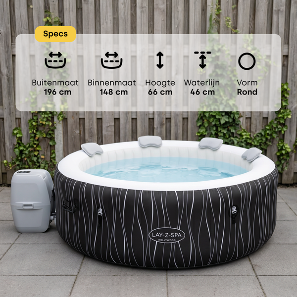 Lay-Z Spa Hollywood Airjet opblaasbare spa - 6 persoons