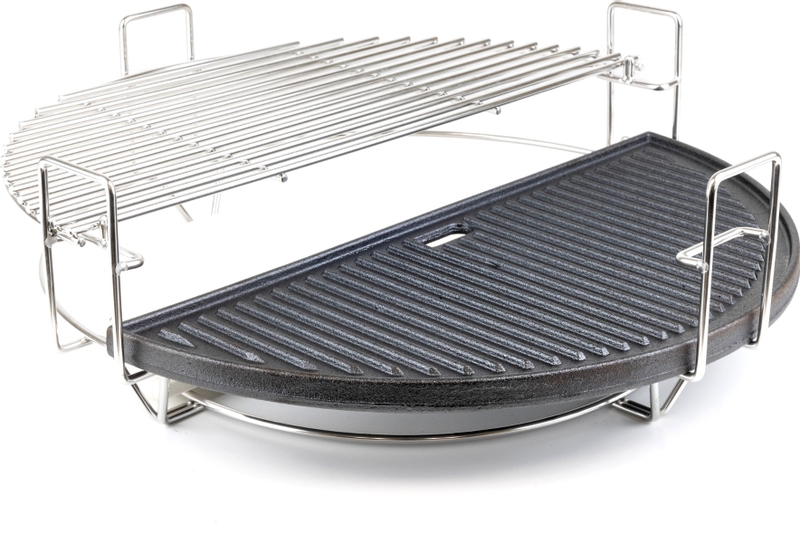 BASTE halfrond tweezijdig gietijzeren grillplaat voor 21 inch kamado