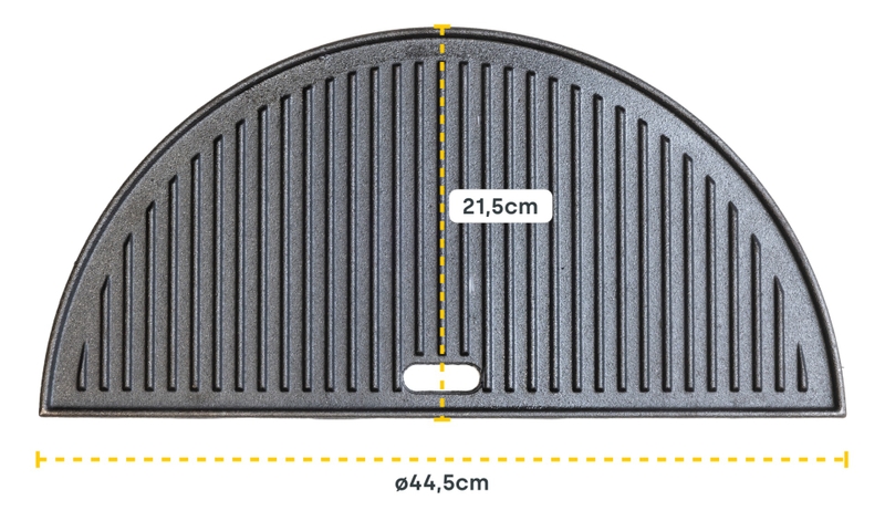 BASTE halfrond tweezijdig gietijzeren grillplaat voor 21 inch kamado
