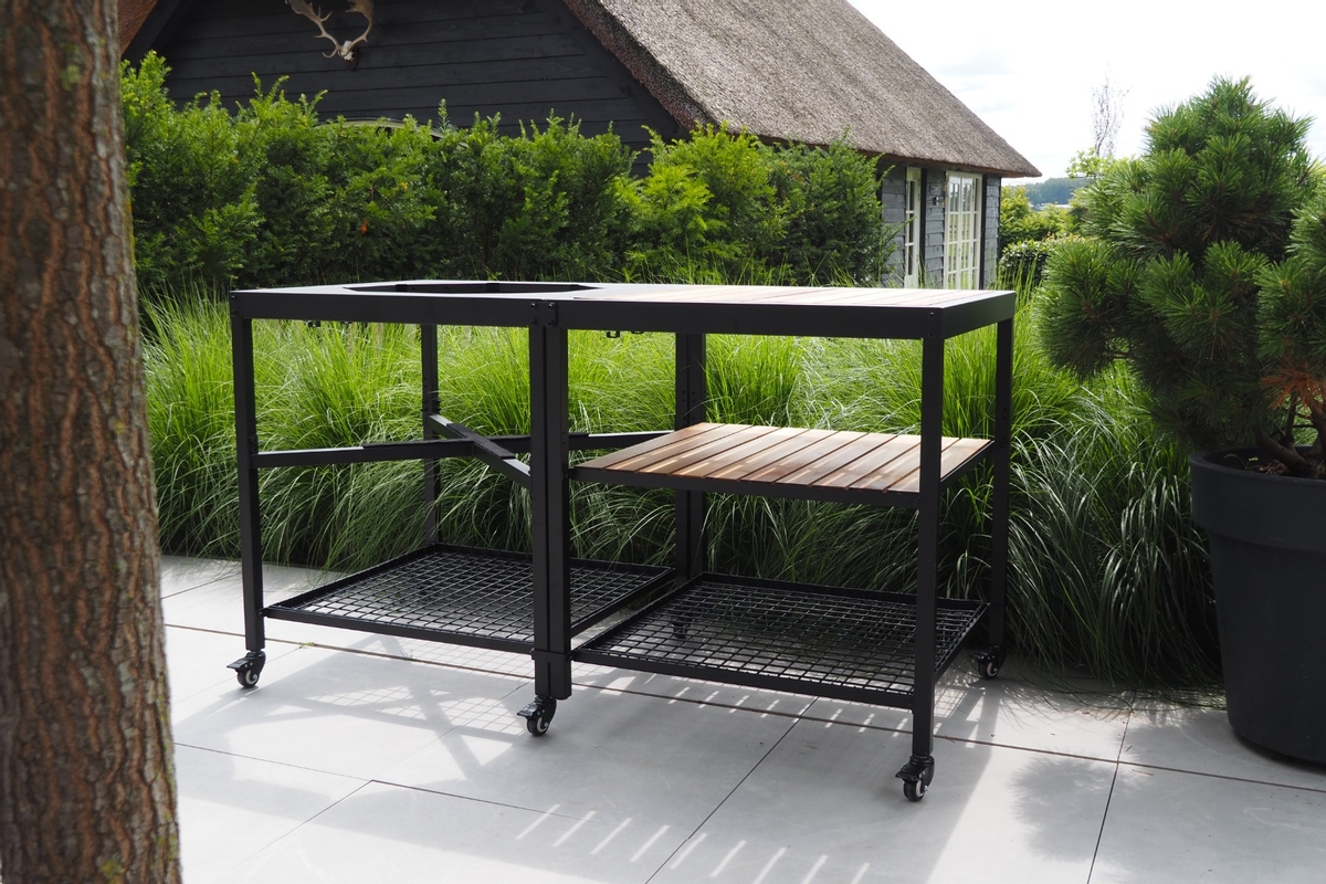 BASTE kamado tafel voor 13, 15 en 16 inch kamado - Staal