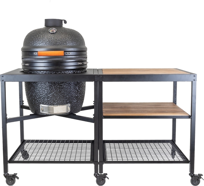 BASTE bbq tafel staal wielset 2 stuks