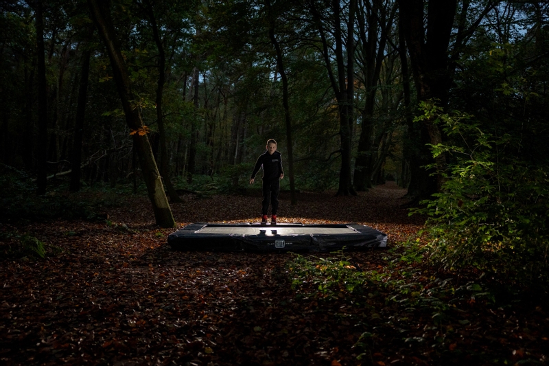 BLITS Urban Sports inground trampoline - 366 x 244 cm - Zwart