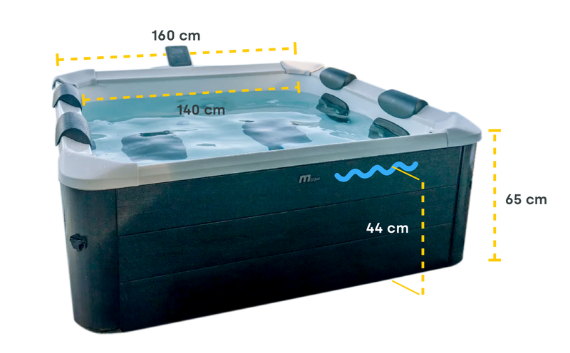MSpa Oslo frame spa - 6 persoons
maten