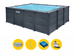 Intex Graphite Panel zwembad - 400 x 300 x 124 cm - met zandfilterpomp en accessoires


