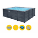 Intex Graphite Panel zwembad - 400 x 300 x 124 cm - met zandfilterpomp en accessoires

