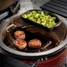 Kamado Joe Karbon Steel Half Moon Pan - in use