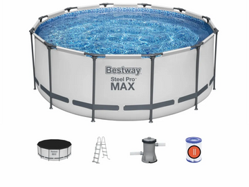 Bestway Steel Pro MAX Pool - 366 x 122 cm - mit Filterpumpe und Zubehör