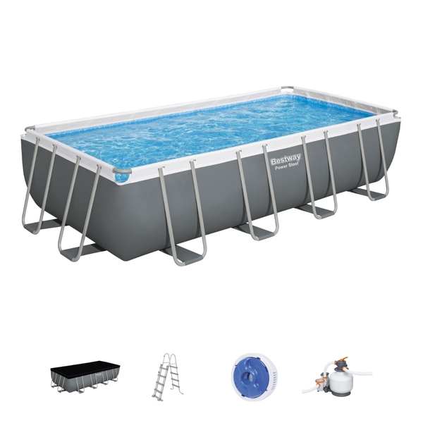 Bestway Power Steel zwembad - 549 x 274 x 122 cm - met zandfilterpomp en accessoires