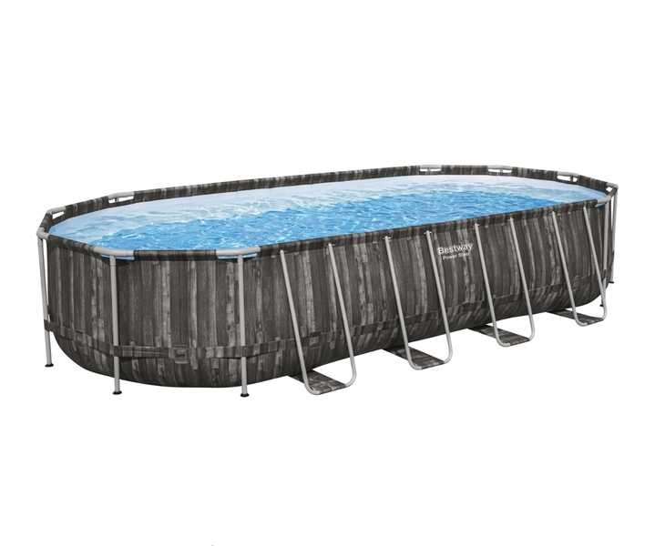 Bestway Power Steel ovaal zwembad - 732 x 366 x 132 cm - met filterpomp en accessoires