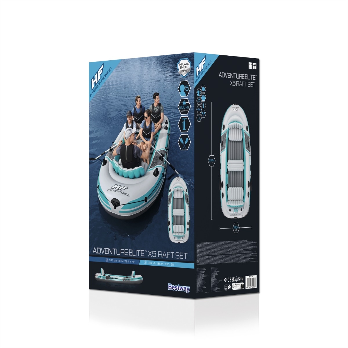 Hydro Force Adventure Elite X5 opblaasboot set - verpakking