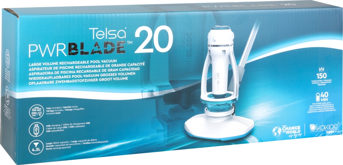 Kokido Telsa Powerblade 20 elektrische zwembadstofzuiger