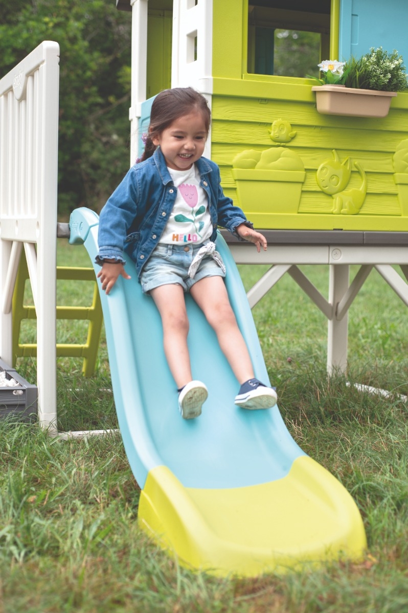 Smoby Square House On Stilts speelhuis met zandbak - glijbaan
