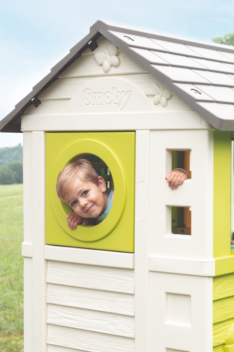 Smoby Square House On Stilts speelhuis met zandbak - raam